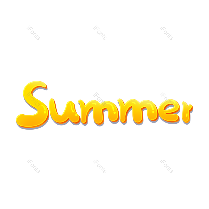 艺术字图片,夏天元素,夏日PNG,英文免抠素材